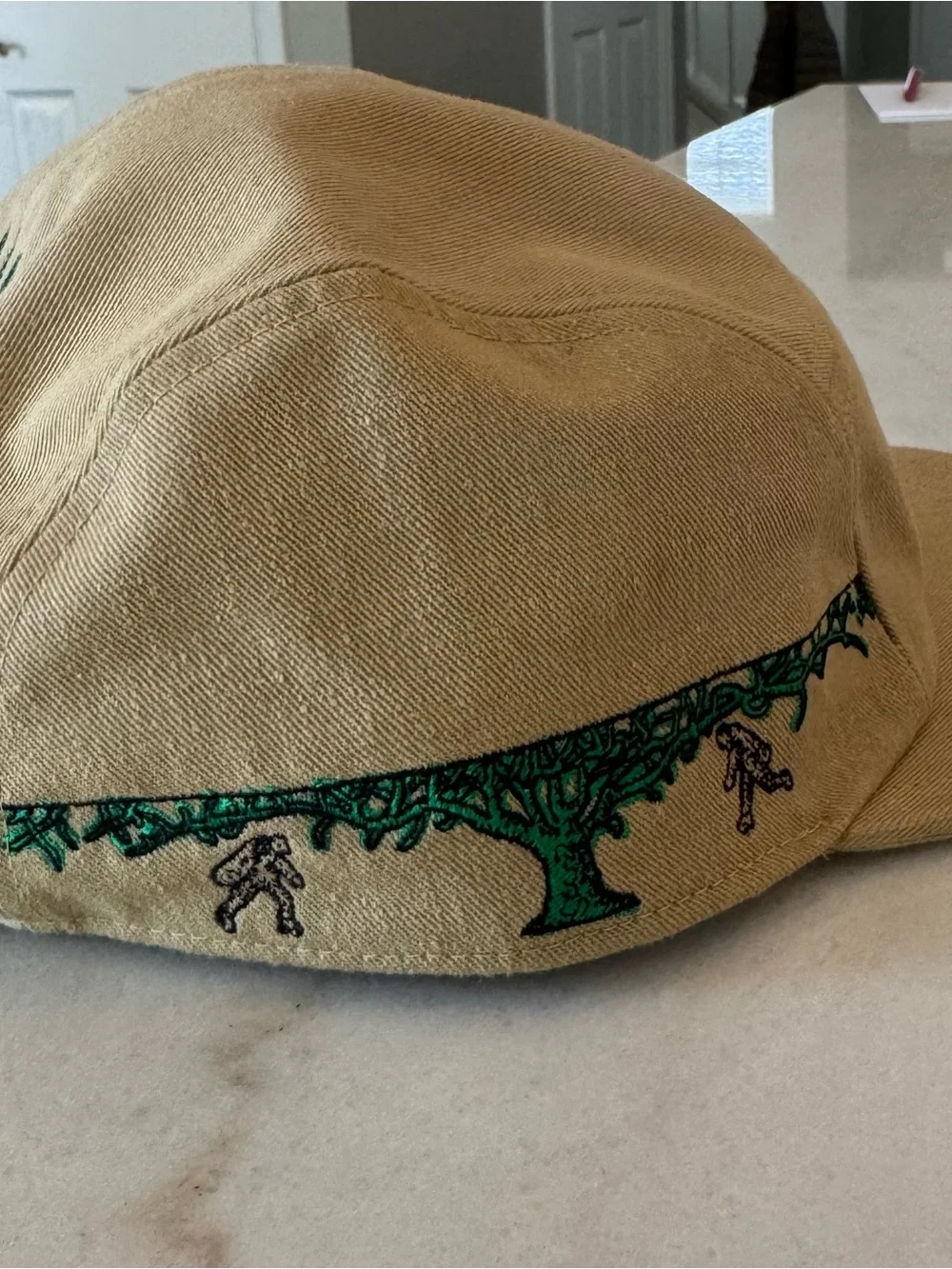 The North Face 5 Panel Camp Cap Tan Embroidered Outdoor Design